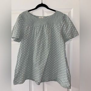Women’s Seafoam Green with White Polka Dots